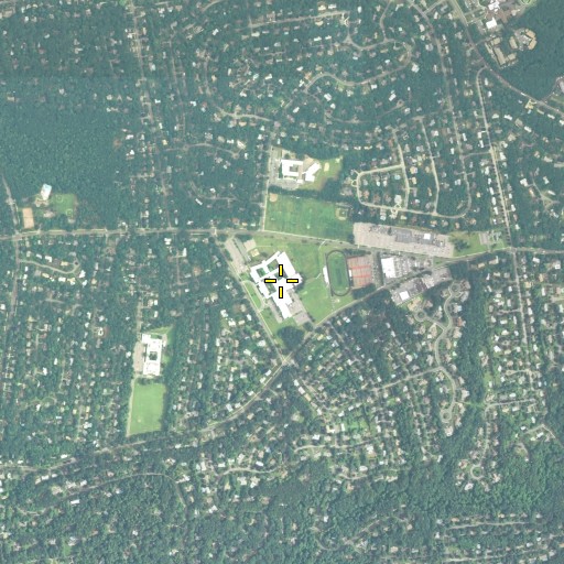 Aerial/Satellite Image of Longmeadow High School, MA