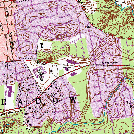 Topographic Map of Longmeadow Mall Shopping Center, MA