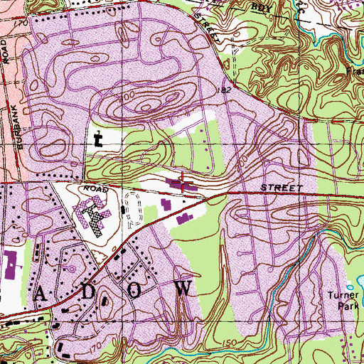 Topographic Map of Longmeadow Shops Shopping Center, MA