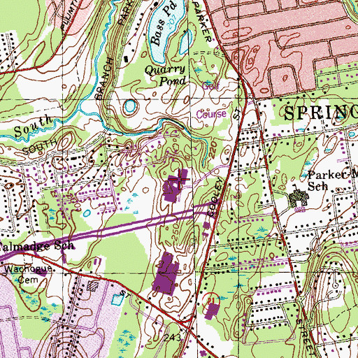 Topographic Map of M Marcus Kiley Middle School, MA