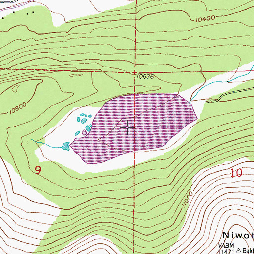 Topographic Map of Left Hand Reservoir, CO