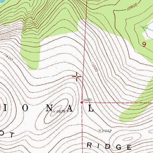 Topographic Map of Niwot Ridge Trail, CO