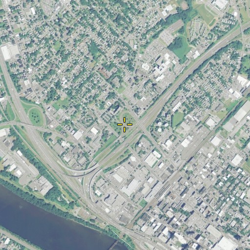 Aerial/Satellite Image of Memorial Square District, MA