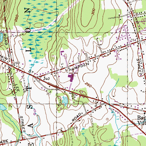 Topographic Map of Mountain View School, MA