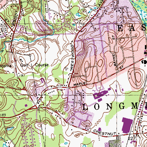 Topographic Map of New Life Baptist Academy, MA