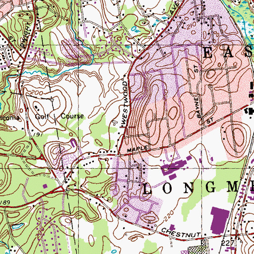 Topographic Map of New Life Baptist Church, MA