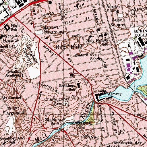 Topographic Map of New Life Church of God, MA