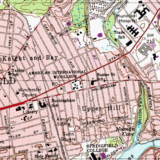 Topographic Map of Old Science Building, MA