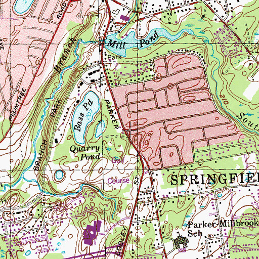 Topographic Map of Pioneer Valley Montessori School, MA