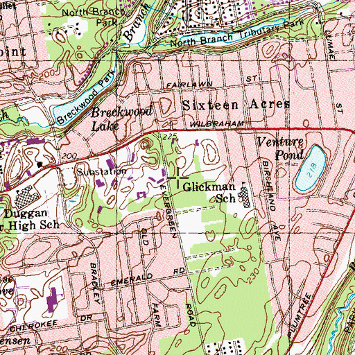 Topographic Map of Plymouth Residence Complex, MA