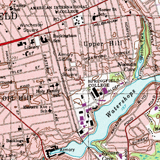 Topographic Map of Potter Field, MA