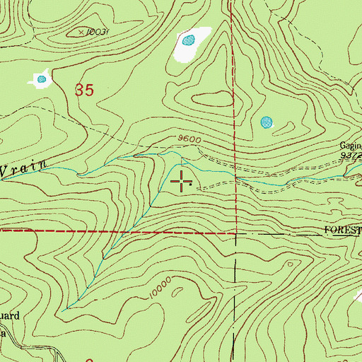 Topographic Map of Baptist Church Camp, CO