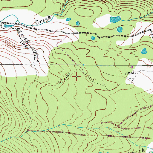Topographic Map of Stapp Lake Trail, CO