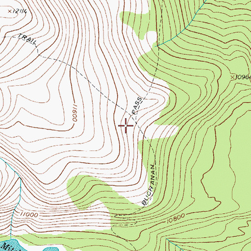 Topographic Map of Mount Audubon Trailhead, CO