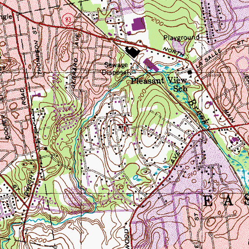 Topographic Map of Saint Josephs Church, MA