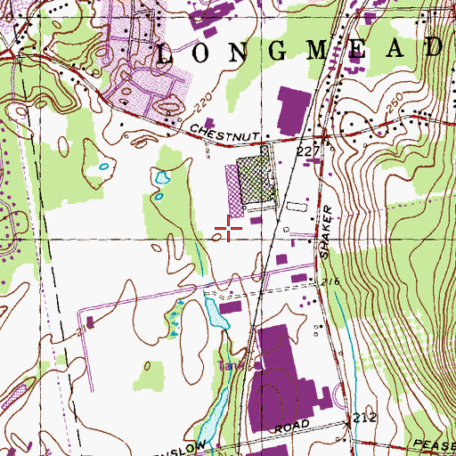 Topographic Map of Saint Lukes Greek Orthodox Church, MA