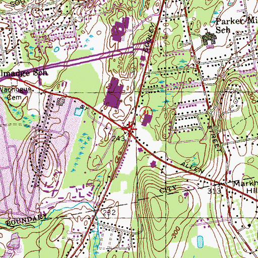Topographic Map of Saint Patricks Church, MA
