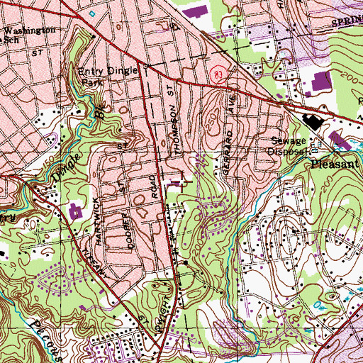 Topographic Map of Saint Pauls Church, MA