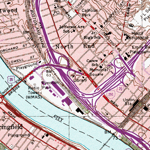Topographic Map of Saint Peter and Saint Paul Russian Church, MA