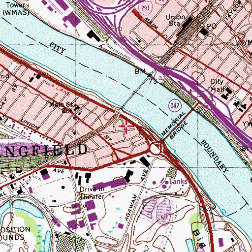 Topographic Map of Saint Theresa of Infant Jesus Church, MA