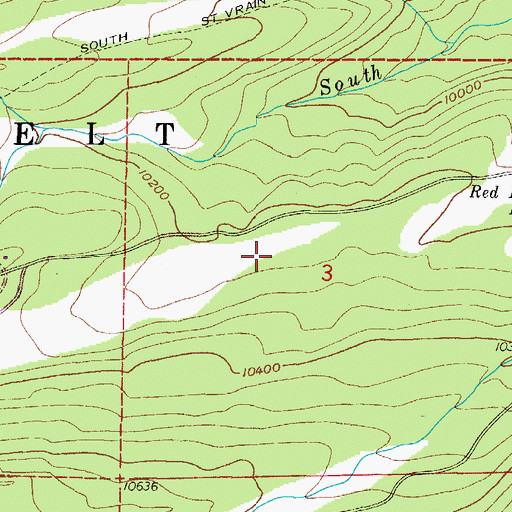 Topographic Map of CMC South Trail, CO