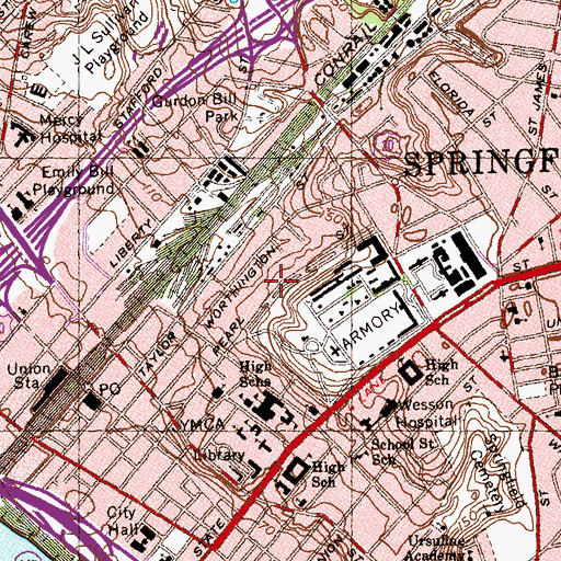 Topographic Map of Salvation Army, MA