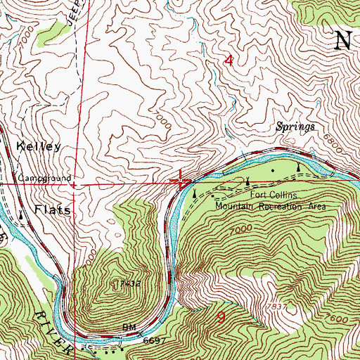 Topographic Map of Mount McConnel Trailhead, CO