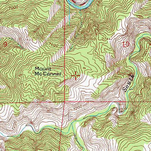 Topographic Map of Mount McConnel Trail, CO