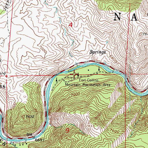 Topographic Map of Mountain Park Campground, CO