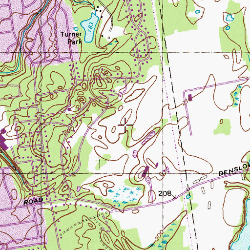 Topographic Map of Twin Hills Country Club, MA