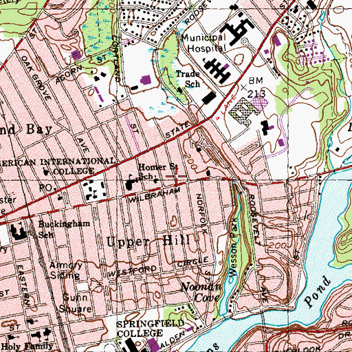 Topographic Map of United House of Prayer Church, MA