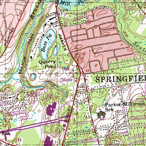 Topographic Map of Veterans Golf Course, MA