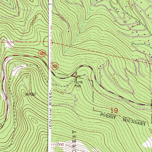Topographic Map of Arapaho Springs Campground, CO