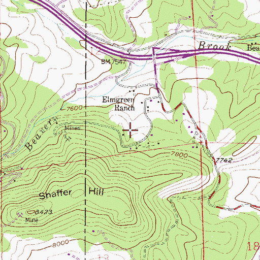 Topographic Map of Koser Spring, CO