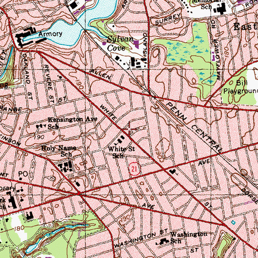 Topographic Map of Word of Life Ministries Church, MA
