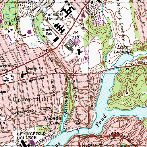 Topographic Map of Zion Community Baptist Church, MA
