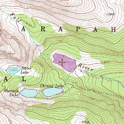 Topographic Map of Fall River Reservoir, CO