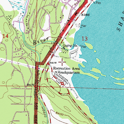Topographic Map of Pine Beach Picnic Area, CO