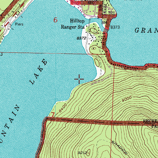 Topographic Map of Hilltop Boat Ramp, CO