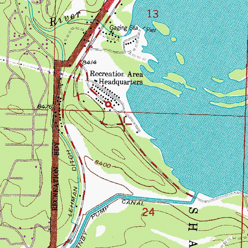 Topographic Map of Shadow Mountain Picnic Area, CO