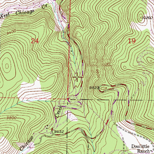 Topographic Map of Chicago Forks Picnic Area, CO