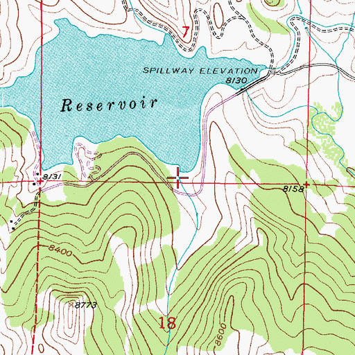 Topographic Map of Willow Creek Boat Ramp, CO