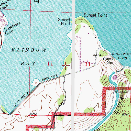Topographic Map of Sunset Point Picnic Area, CO