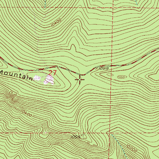 Topographic Map of Cloudland Picnic Ground, CO