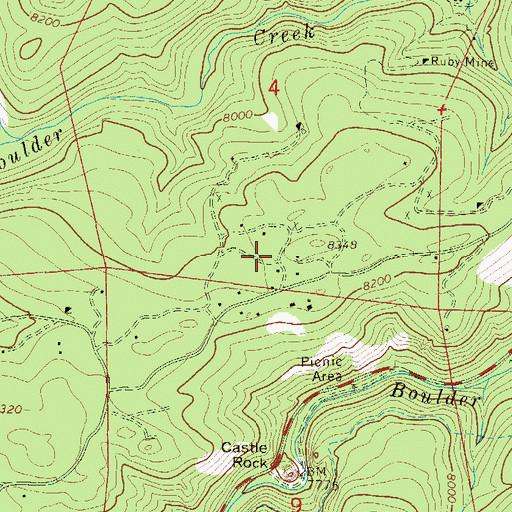 Topographic Map of Saint Ann Highlands, CO