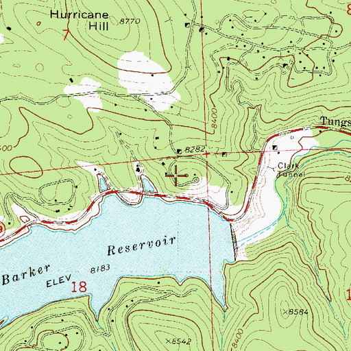 Topographic Map of Whispering Pine, CO