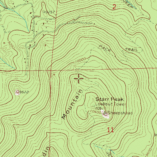 Topographic Map of Bolling Gulch Trail, CO