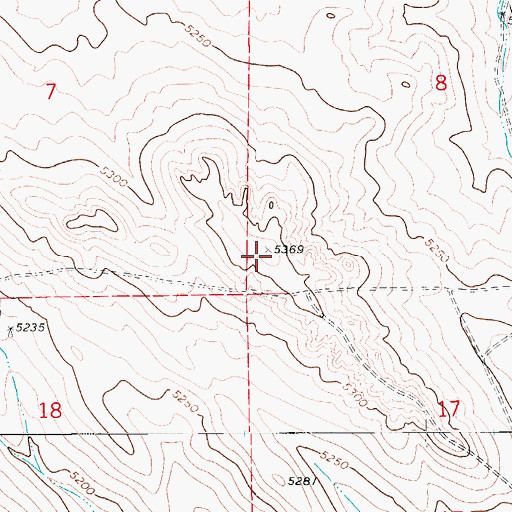 Topographic Map of Crow Valley Hill, CO