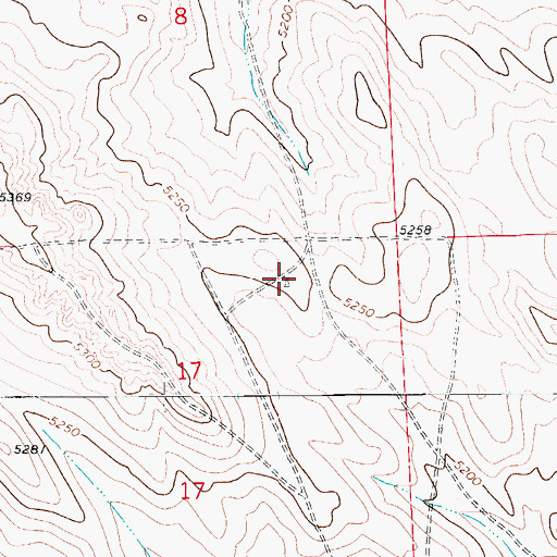 Topographic Map of Saddle Windmill, CO