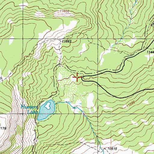 Topographic Map of Hunters Lake Trailhead, CO
